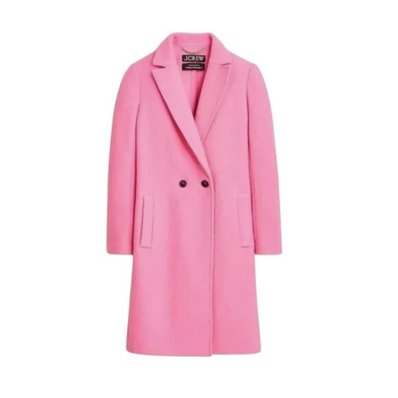 NWT JCrew Daphne Topcoat Coat Womens 10 Pink Italian Boiled Wool BT996 Jacket NE - Picture 1 of 13